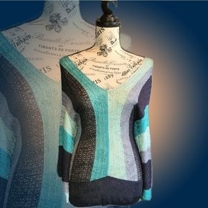 Charlotte Russe Light Weight Striped Sweater